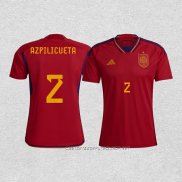 Camiseta Primera Espana Jugador Azpilicueta 2022