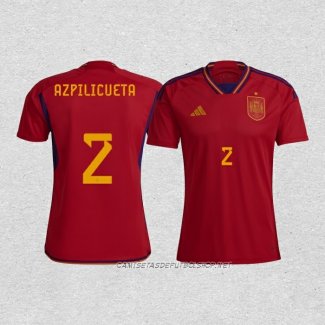 Camiseta Primera Espana Jugador Azpilicueta 2022