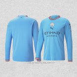 Camiseta Primera Manchester City 22-23 Manga Larga