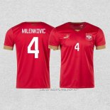 Camiseta Primera Serbia Jugador Milenkovic 2022