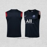 Camiseta de Entrenamiento Paris Saint-Germain 21-22 Sin Mangas Azul
