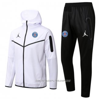 Chandal con Capucha del Paris Saint-Germain 22-23 Blanco