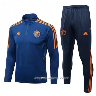 Chandal de Sudadera del Manchester United 22-23 Azul