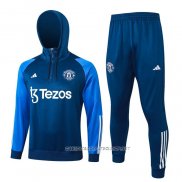 Chandal de Sudadera del Manchester United 23-24 Azul