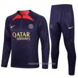 Chandal de Sudadera del Paris Saint-Germain 23-24 Nino Purpura