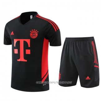 Chandal del Bayern Munich 22-23 Manga Corta Negro - Pantalon Corto