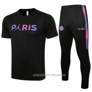 Chandal del Paris Saint-Germain Jordan 21-22 Manga Corta Negro