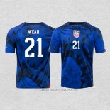 Camiseta Segunda Estados Unidos Jugador Weah 2022