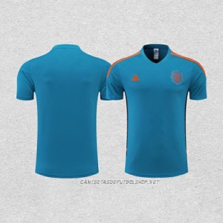 Camiseta de Entrenamiento Manchester United 22-23 Azul