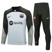 Chandal de Sudadera del Barcelona 23-24 Nino Gris