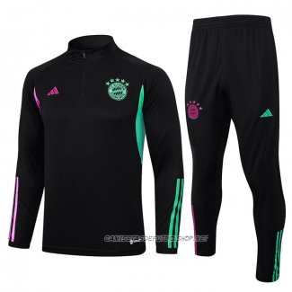 Chandal de Sudadera del Bayern Munich 23-24 Nino Negro