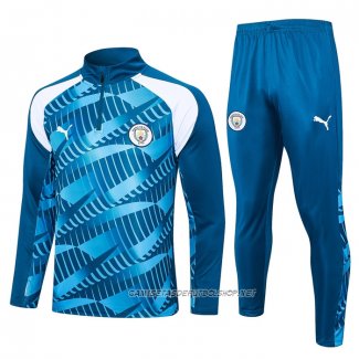 Chandal de Sudadera del Manchester City 23-24 Nino Azul