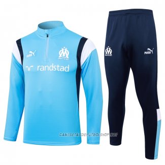 Chandal de Sudadera del Olympique Marsella 23-24 Azul Claro