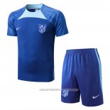 Chandal del Atletico Madrid 22-23 Manga Corta Azul - Pantalon Corto