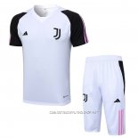 Chandal del Juventus 23-24 Manga Corta Blanco - Pantalon Corto