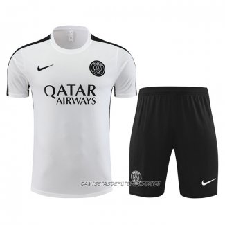 Chandal del Paris Saint-Germain 23-24 Manga Corta Blanco - Pantalon Corto